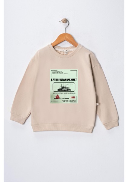 Erkek Çocuk "fatih Sultan Mehmet" Padişah Baskılı Pamuklu Sweat