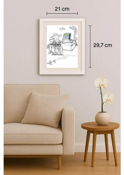 Seyyeh Hassan Hejazi 29X21CM Orijinal Karikatür Tablo indirimleri