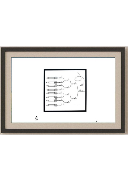 Mehdi Zarnoosheh Farahani 20X20CM Orijinal Karikatür Tablo