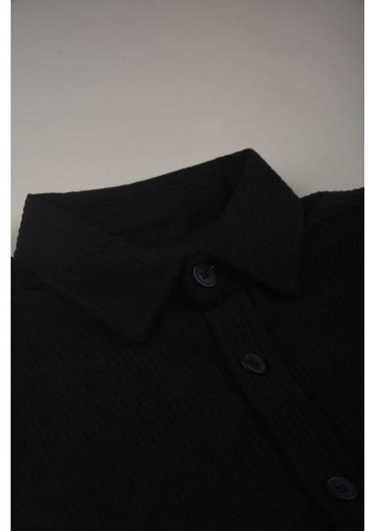 Erkek Siyah Kadife Fitilli Rahat Kesim Gömlek Yumuşak Dokulu Likralı Kadife Gömlek 2600758 fırsatları