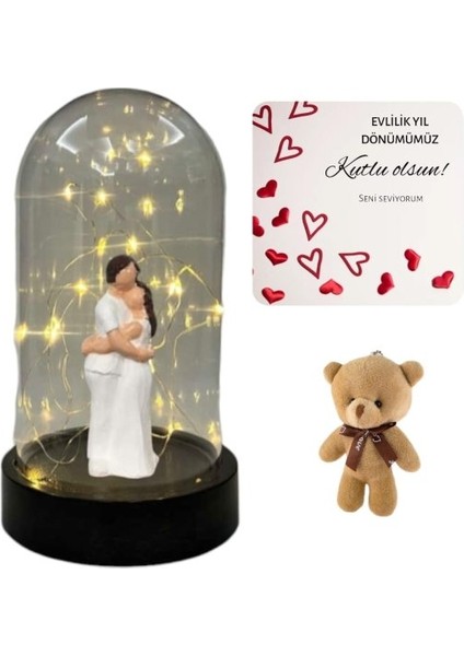 Fanus Teraryum Sarılan Çift Mini Ayıcıklı fiyatları