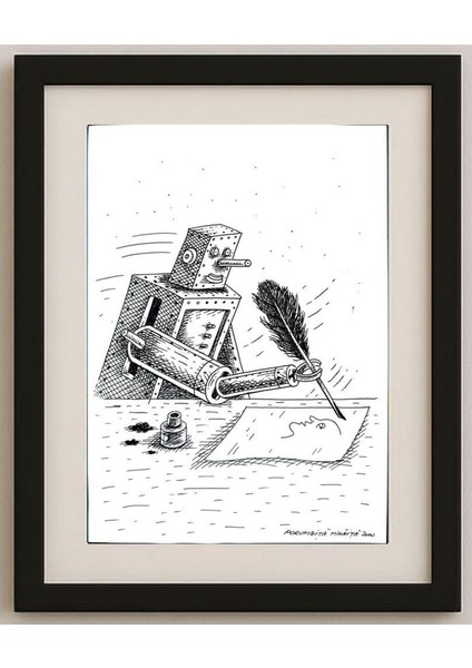 Mihaita Porumbita 29X21CM Orijinal Karikatür Tablo