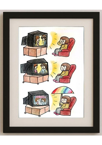 Li Han Meng 29X21CM Orijinal Karikatür Tablo