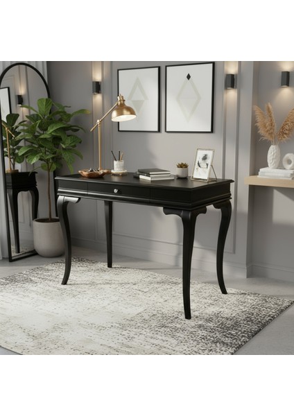 110 cm Masif Rustik Siyah Dresuar