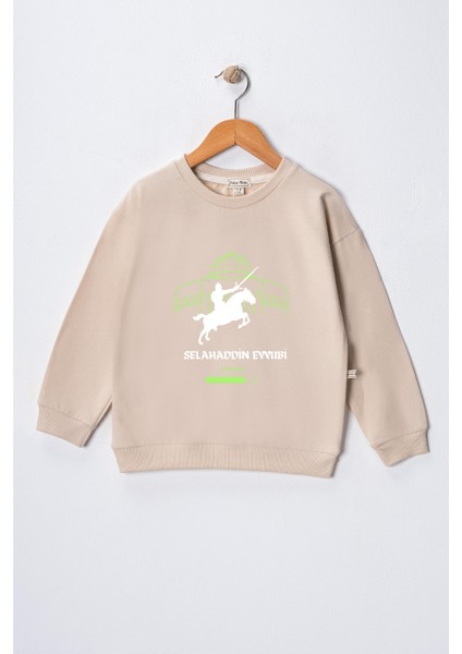 Erkek Çocuk "selahaddin Eyyubi" Baskılı Pamuklu Sweat