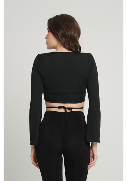 Kruvaze Kol Volanlı Bluz fiyatları