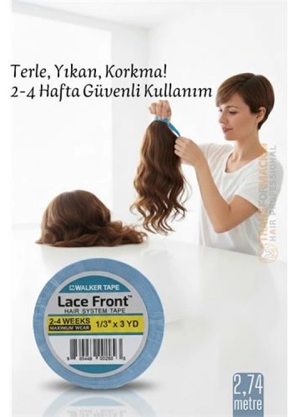 Protez Saç Bandı - 2-4 Haftalık Peruk Bandı Walker Tape Lace Front 1cmx2.75 metre fiyatları