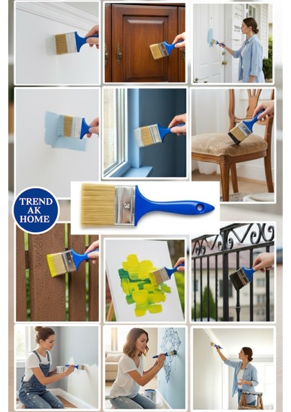 6’lı Set Lüx Kestirme Boya Fırçası ( 6 Adet )