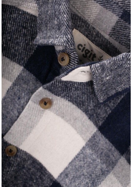 Oduncu Gömleği 1-9 Yaş Lacivert Gri Ekose modelleri