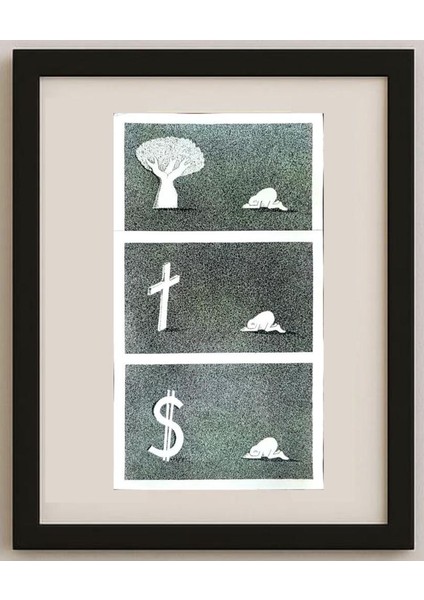 Zdravko Beshendgiev 49X29CM Orijinal Karikatür Tablo