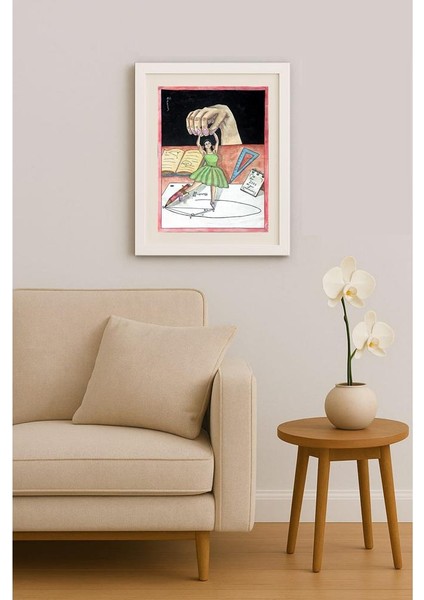 Ali Aghaeyi 43X30CM Orijinal Karikatür Tablo indirimleri