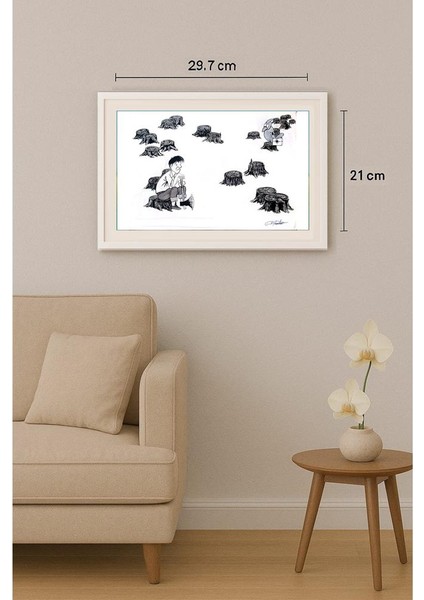 Zang Jun 35X25CM Orijinal Karikatür Tablo indirimleri