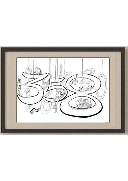 Said Mahmod 29X21CM Orijinal Karikatür Tablo