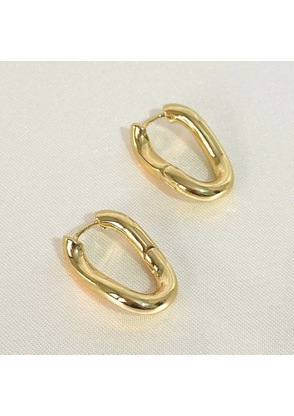 Kıvrımlı Şık Çelik Gold Küpe modelleri