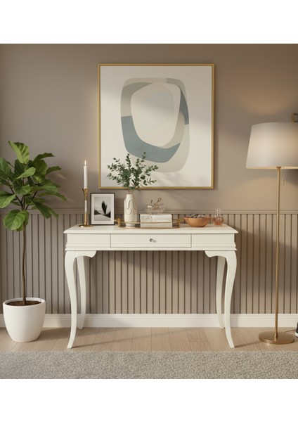 100 cm Masif Rustik Krem Dresuar