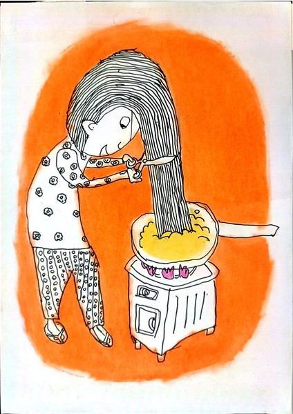 Wang Xiao Rang 29X21CM Orijinal Karikatür Tablo modelleri