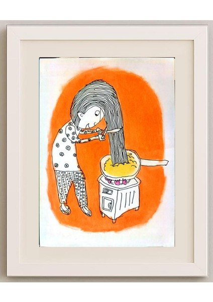 Wang Xiao Rang 29X21CM Orijinal Karikatür Tablo fırsatları