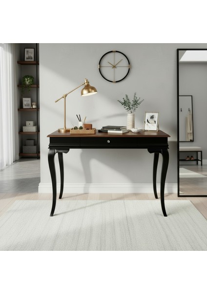 100 cm Masif Rustik Siyah Ceviz Dresuar