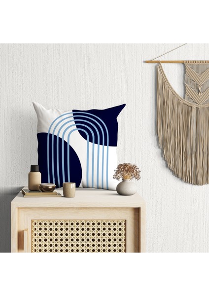 2 Li Kombin Bohem Boho Temalı Lacivert Renkli Dijital Baskılı Kırlent Kılıfı fırsatları