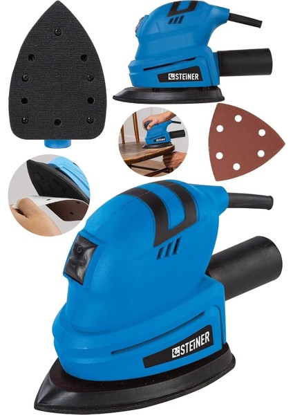 Alman 1200 Watt Professional Elektrikli Titreşimli Üçgen Zımpara Makinesi Kenar Köşe Avuç Zı fiyatları