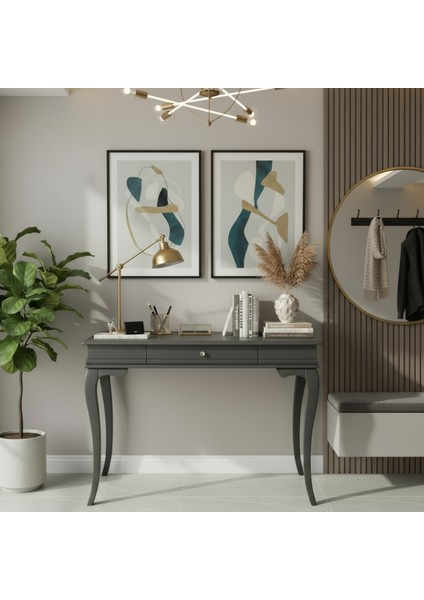 100 cm Masif Rustik Antrasit Dresuar