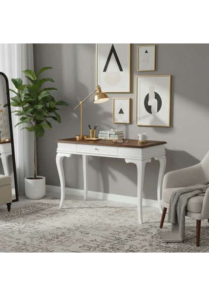 100 cm Masif Rustik Beyaz Ceviz Dresuar