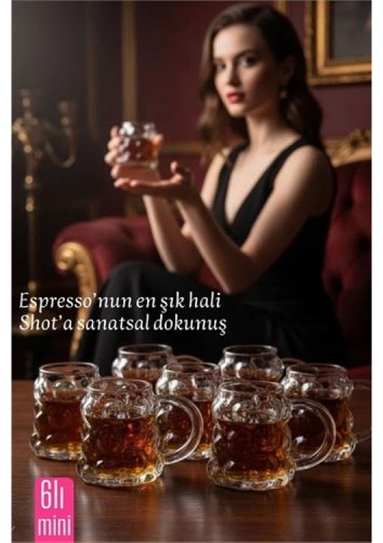 Mini Bubble Espresso & Shot Bardak Borosilikat Cam – 6'li Set (6x5 cm) fiyatları