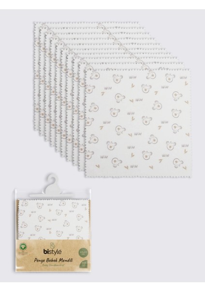 Eğitici Oyuncak Bistyle Koala 20X20 10'lu Penye Mendil 90165 Ekru