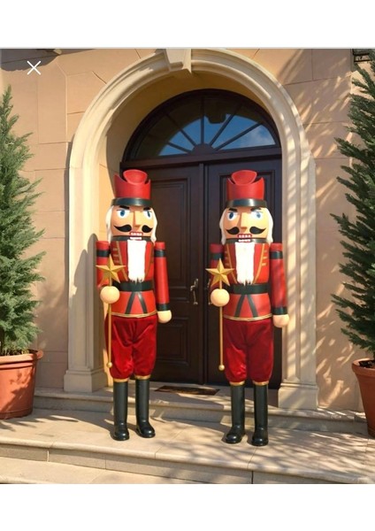 2 Metre Lüks Kurşun Asker Fındıkkıran Yılbaşı Dekoru - Dış Mekan fırsatları