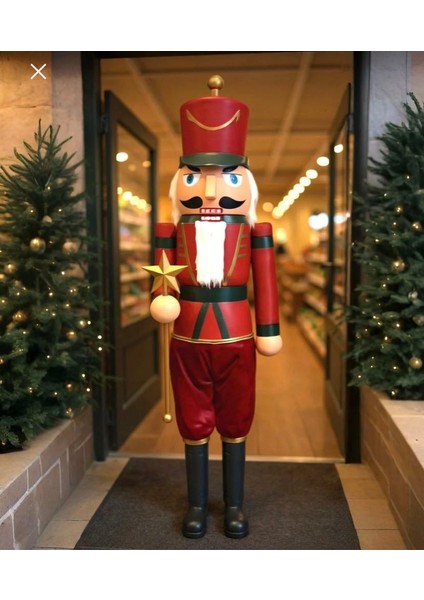 2 Metre Lüks Kurşun Asker Fındıkkıran Yılbaşı Dekoru - Dış Mekan indirimleri