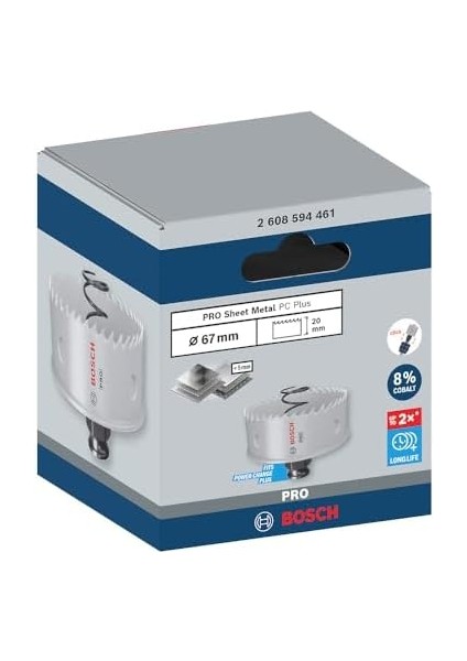 1x Pro Sheet Metal Power Delik Açma Testeresi (Paslanmaz Çelik Saclar, Çelik Saclar, Ø 67 Mm, Professional Aksesuar Döner Matkap/vidalamalar, Darbeli Matkap/vidalama) fiyatları