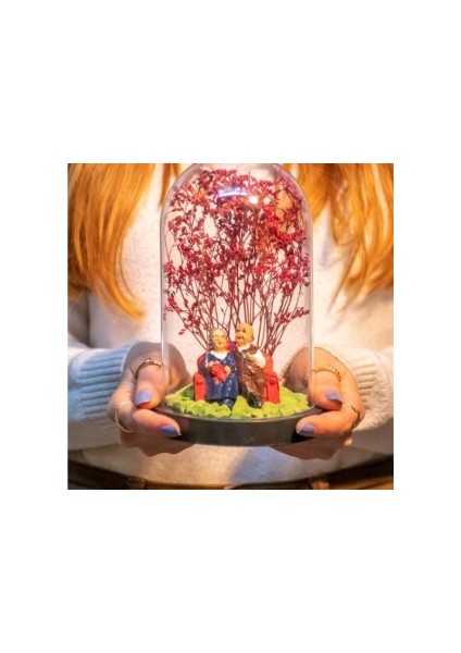 Teraryum Fanus Mutlu Yaşlı Çift Temalı Hediyelik