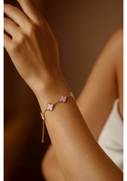 316L Paslanmaz Çelik Yonca Bileklik