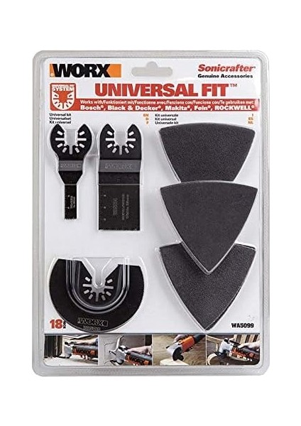 WA5099 18 Parça Metal, Ahşap Kesme ve Zımpara Kâğıdı Aksesuar Seti modelleri