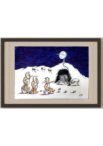 Zarko Gacesa 43X30CM Orijinal Karikatür Tablo