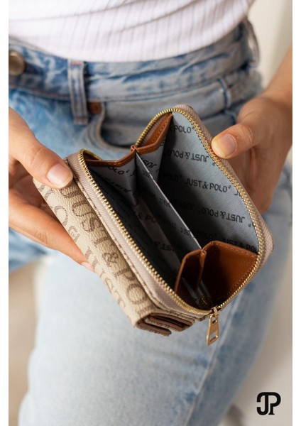 Orijinal Just Polo Collection Yumuşak Deri Bozuk & Kağıt Para Bölmeli Fermuarlı Şık Kartlıklı Cüzdan modelleri