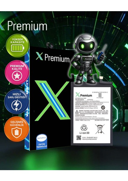 Xpremium Xiaomi Poco C65 Uyumlu Batarya Pil Süper Yüksek Kalite 5000 Mah BN5Q