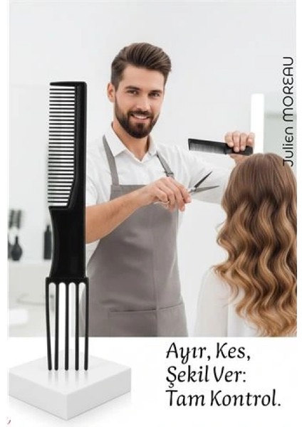 Bayan Kuaförü Saç Kesim Tarağı - Profesyonel Kuaför Saç Kesim Tarağı | Krepe, Ayırma ve Şekillendirme Tarağı