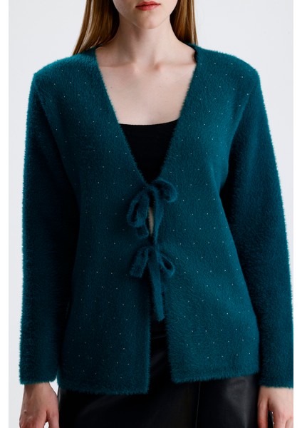 Önden Bağcıklı,taşlı,sakallı Hırka/ceket