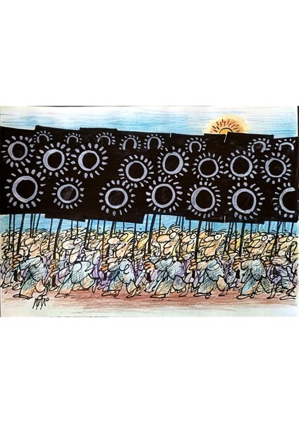 Ignjat Gatalo 35X25CM Orijinal Karikatür Tablo modelleri