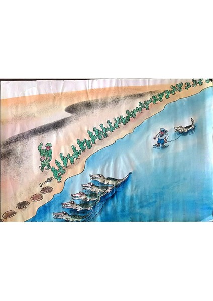 Sun Shen Ying 35X25CM Orijinal Karikatür Tablo modelleri