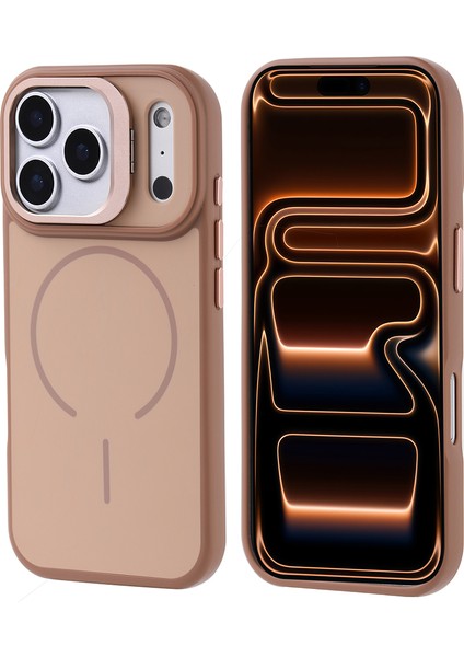 Apple iPhone 17 Pro Kılıf M-Safe Şarj Özellikli Kamera Standlı Zore Notron Kapak fırsatları