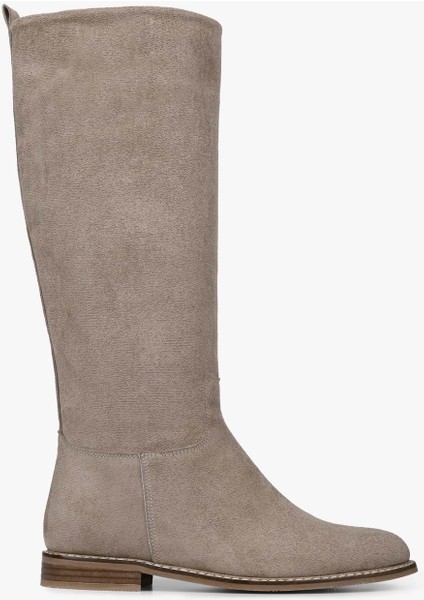 Kadın Lace Vizon Süet Binici Çizme