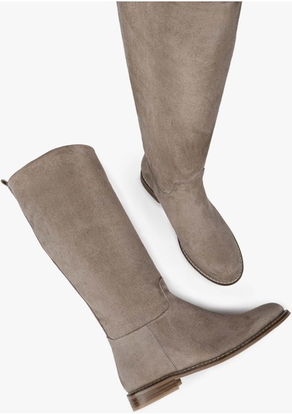 Kadın Lace Vizon Süet Binici Çizme indirimleri