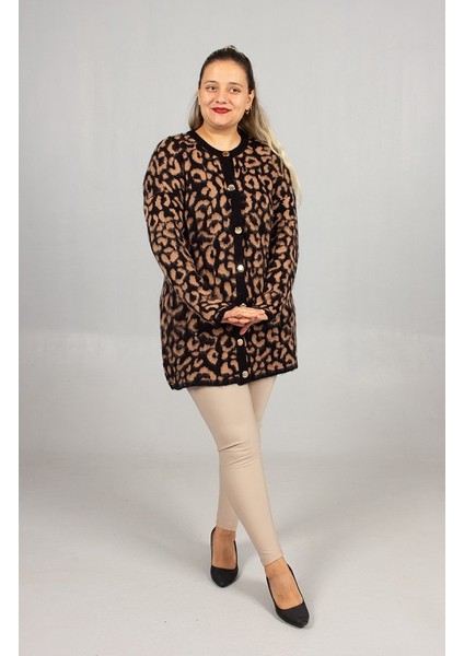 Leopar Desenli Triko Tunik | Rahat Kalıp Standart (48 Bedene Kadar) modelleri