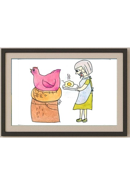 Li Han Meng 29X21CM Orijinal Karikatür Tablo