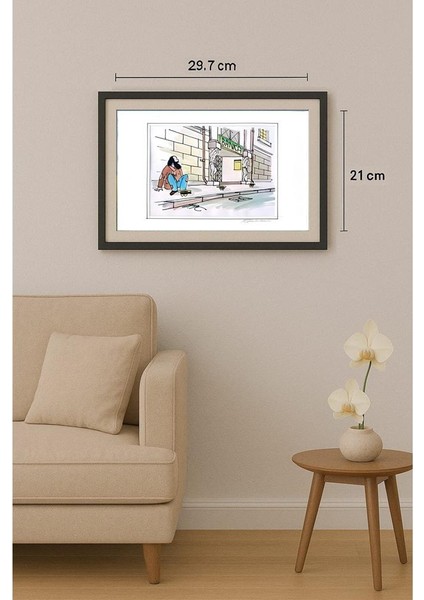 Frantisek Kratochvil 29X21CM Orijinal Karikatür Tablo fiyatları