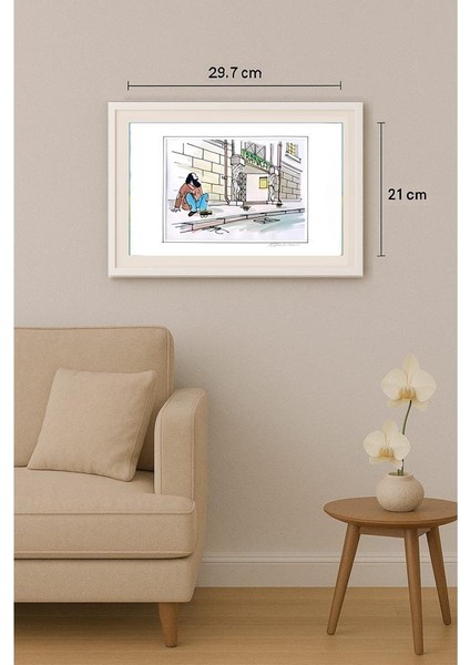 Frantisek Kratochvil 29X21CM Orijinal Karikatür Tablo indirimleri