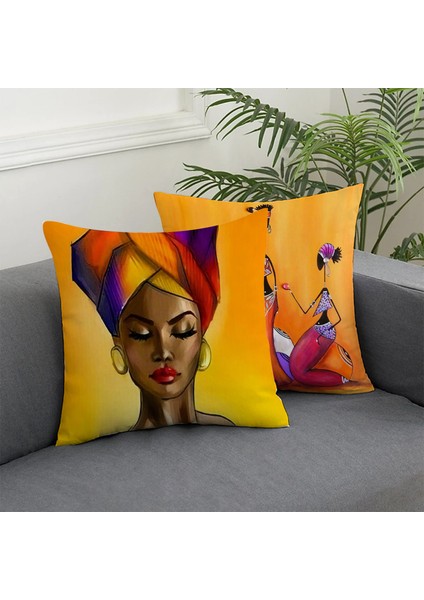 2 Li Kombin Afrika Kızları Dijital Baskılı Kırlent Kılıfı fiyatları