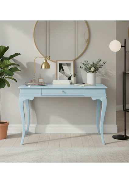 110 cm Masif Rustik Mavi Dresuar